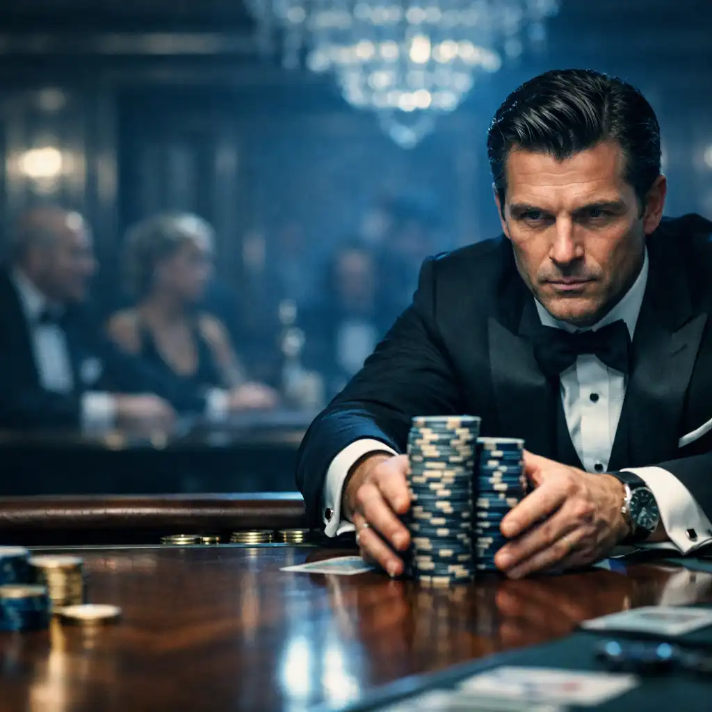 High-stakes poker game in Casino Royale